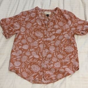 UNIVERSAL Thread Pretty Floral Button Up Top Size XS